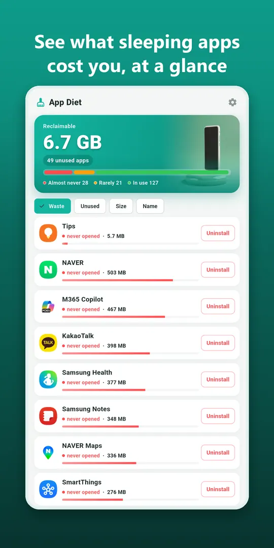 App Diet Screenshots 1