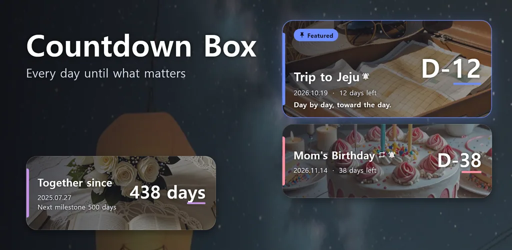 Countdown Box: Widget & Alerts
