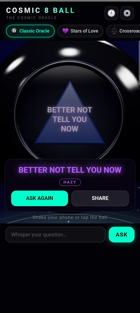 Cosmic 8 Ball Screenshots 2