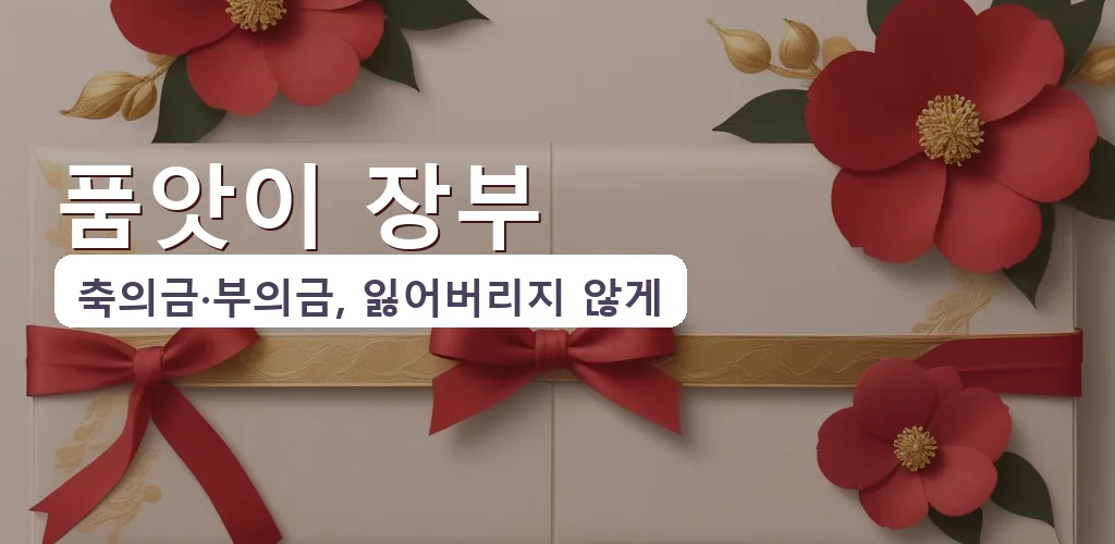 품앗이 장부 - 축의금 부의금 관리