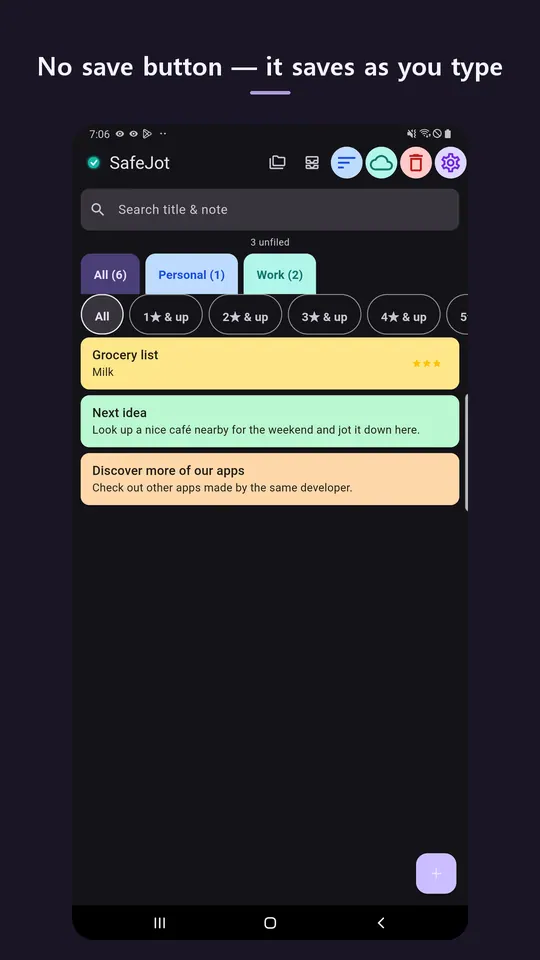 SafeJot Screenshots 1