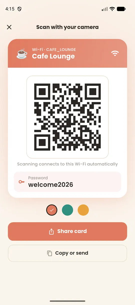 WiFi QR Code Screenshots 2